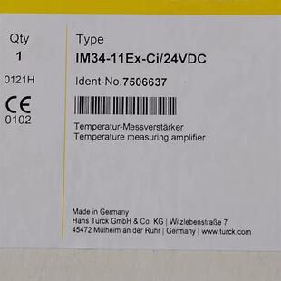 原装 正品 进口模拟量隔离栅 IM34-11EX-CI/24VDC 7506637
