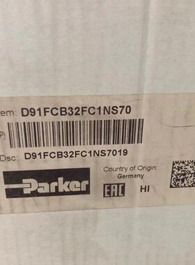 D91FCB32FC1NS70 比例阀现货热卖parker派克 D91FCB32FC1NS7019