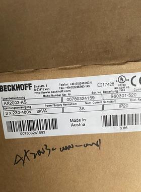 德国BECKHOFF AX2503-Bx/AX2506-Bx全新原装正品现货议价