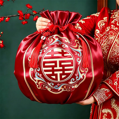 结婚喜盆红布包袱皮大号陪嫁