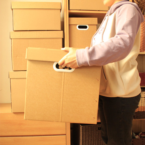 牛皮纸质收纳箱档案文件装书纸盒