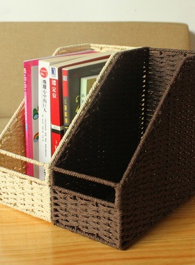 环保学生书架收纳筐桌面置物架文件夹收纳盒书立书籍文件架办公室