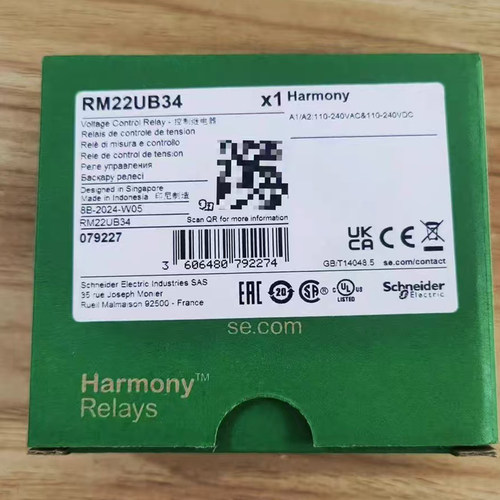施耐德电压控制继电器RM22UB34