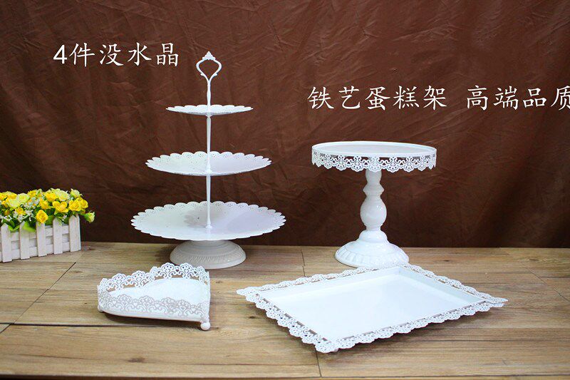 婚礼甜品台糕点欧式托盘架子摆件蛋糕婚庆托盘盘铁艺下午茶点心架|ruв категории посуда, посуда, фрукты бассейна/компот/корзина - от Buy2taobao.com для оказания профессиональной услуги покупки агента Taobao