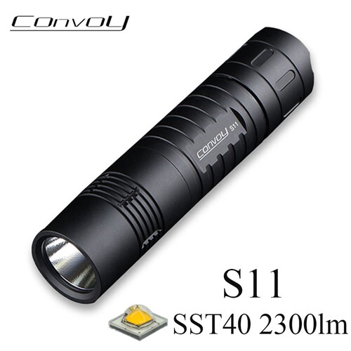 Convoy毛裤手电筒S11 SST40 LED 26650战术强光露营钓鱼旅行登山