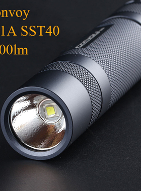 Convoy手电筒银色S21A SST40 Led 强光迷你杆子21700户外露营徒步