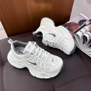 透气系带四季 ss新款 增高5cm复古休闲运动鞋 厚底老爹鞋 2026春季