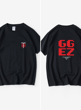 我的世界猪皇血神technoblade周边T恤短袖潮衣服男女圆领大码宽松