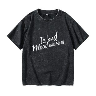 乐队的夏天2周边后海大鲨鱼新裤子岛屿心情T恤短袖休闲衣服女男圆
