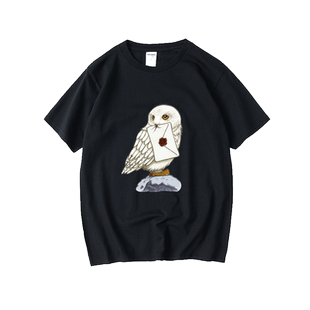 哈利波特HarryPotter格魔法学院T恤短袖时尚衣服女男圆领大码宽松