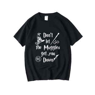 哈利波特HarryPotter格魔法学院T恤短袖学生衣服女男圆领大码宽松