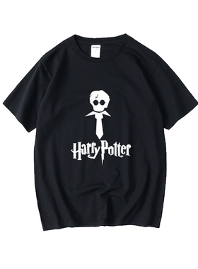 哈利波特HarryPotter格魔法学院T恤短袖衣服女男圆领大码宽松夏季