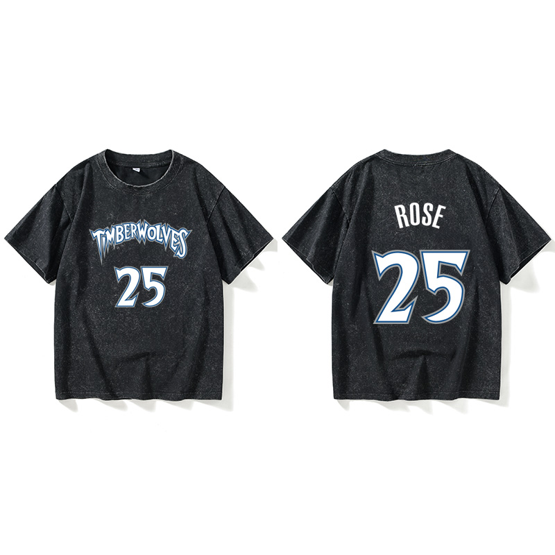 罗斯球衣森林狼25号复古训练款篮