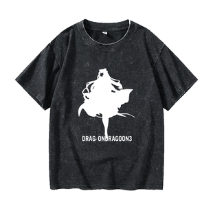 龙背上的骑兵3游戏周边T恤短袖黑色衣服女男圆领大码宽松夏季情侣
