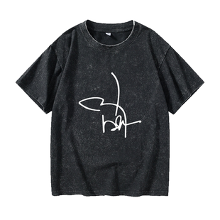 约翰尼德普John Depp签名 加勒比海盗周边T恤短袖新品衣服女男圆