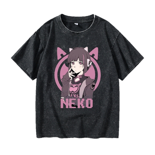 NEKO电子音乐手游音乐世界Cytus2周边T恤短袖休闲衣服女男圆领大