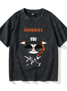 彩虹游戏六号周边围攻6号fuze育碧ela干员T恤短袖休闲衣服女男圆