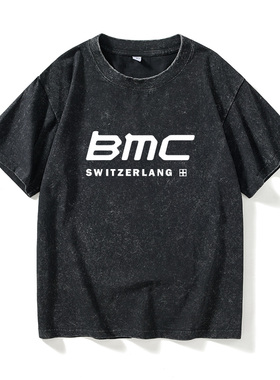 美国车队 BMC  环法自行车赛户外骑行爱好者骑行服T恤短袖黑色衣
