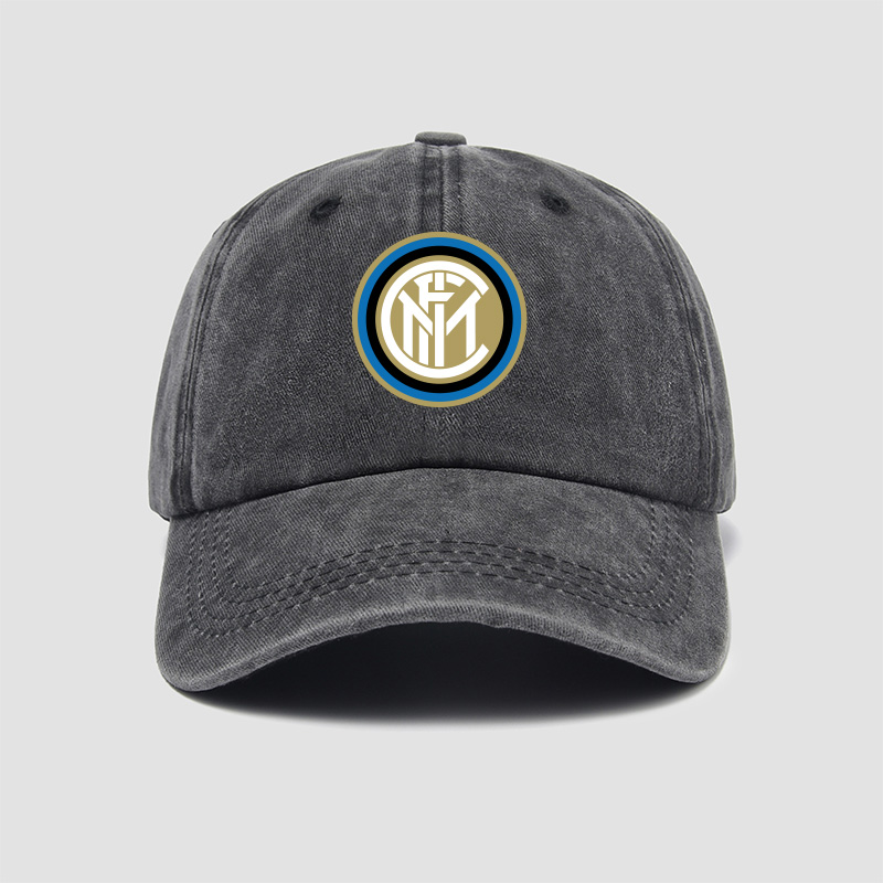 Inter国际米兰国米意甲队服运动足球帽子棒球帽男女简约鸭舌帽遮