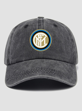Inter国际米兰国米意甲队服运动足球帽子棒球帽男女简约鸭舌帽遮