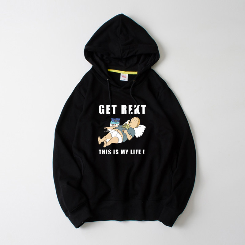 king of the hill 一家之主 网络表情包恶搞笑创意卫衣圆领套头宽