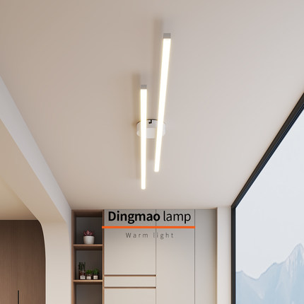 新款过道走廊阳台长条led吸顶灯玄关衣帽间餐厅简约现代中山灯具