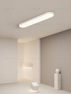 无缝隙玄关过道长条阳台吸顶灯普瑞高显指衣帽间全光谱菱晶板灯具