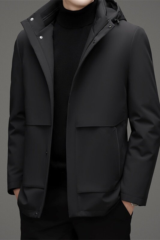 冬季可脱卸帽90绒商务户外羽绒服银兰貂内胆可脱M9718P298,男装羽绒服,星座804（原QT730）