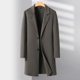 秋冬中长款商务双面呢羊毛大衣男休闲西装领呢子XZ804/33019P225，男装毛呢大衣，星座804（原QT730）