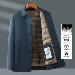 内胆可拆冬季中老年商务羽绒服白鸭绒XZ804/J232P200图片
