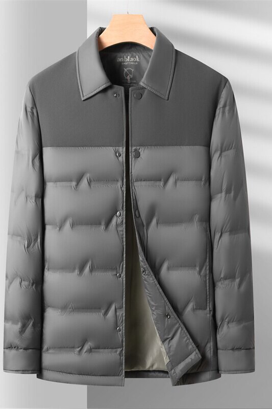 秋冬新款轻薄拼色羽绒服男士商务休闲保暖夹克XZ804/M9731P195图片