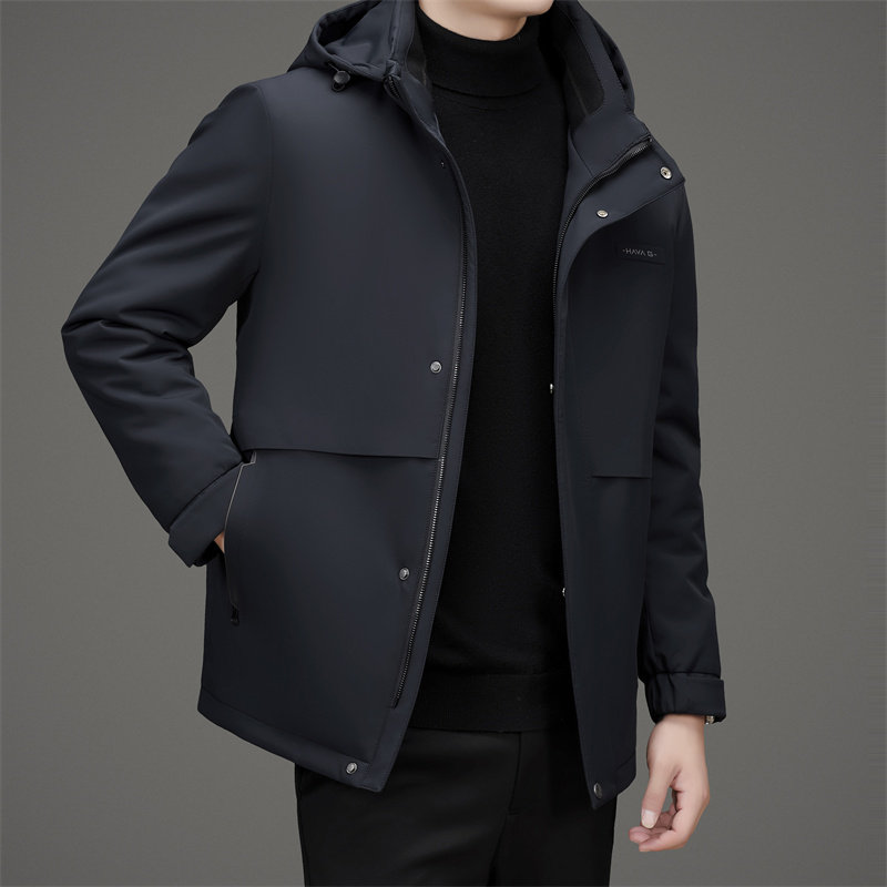 冬季连帽派克服水貂绒内胆可拆羽绒服男士中老年外套M72812P320,男装羽绒服,星座804（原QT730）