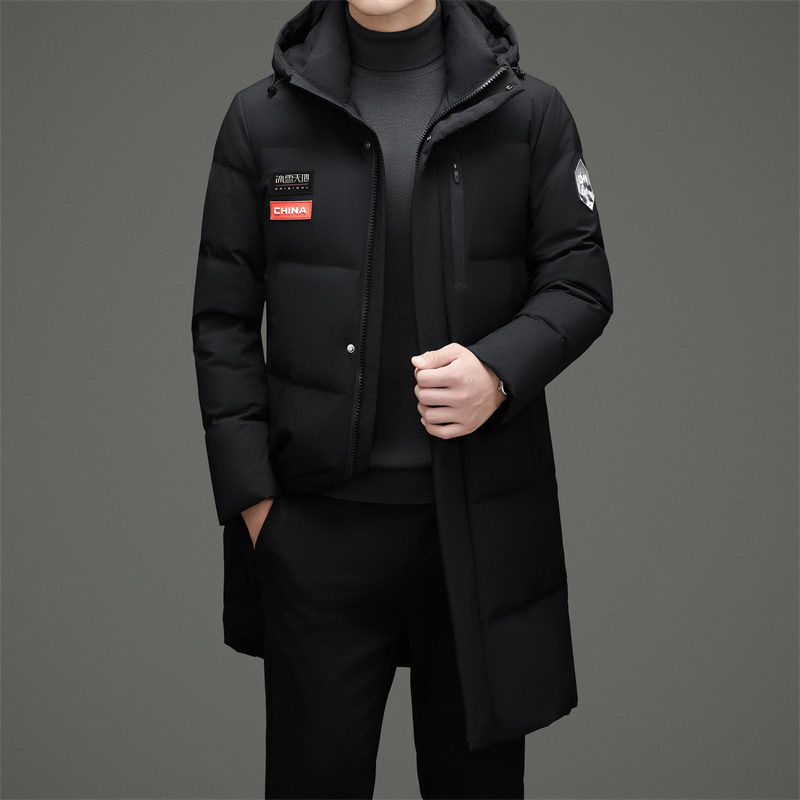 连帽高充绒加厚白鸭绒长款羽绒服男士羽绒外套XZ804/M6912P360,男装羽绒服,星座804（原QT730）