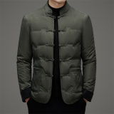 25年风轻薄唐装冬季中老年男士羽绒服父亲衣服汉服男M517P190，男装民族服装，星座804（原QT730）