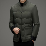 冬季中老年男士羽绒服风轻薄唐装父亲衣服汉服男M517P190，男装民族服装，星座804（原QT730）