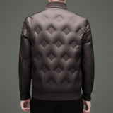 冬季新标50绒压胶翻领简约羽绒服XZ804/M6999P230，男装羽绒服，星座804（原QT730）