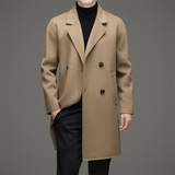 秋冬双面呢羊毛大衣男长款商务休闲西装领呢子XZ804/33020P265，男装毛呢大衣，星座804（原QT730）