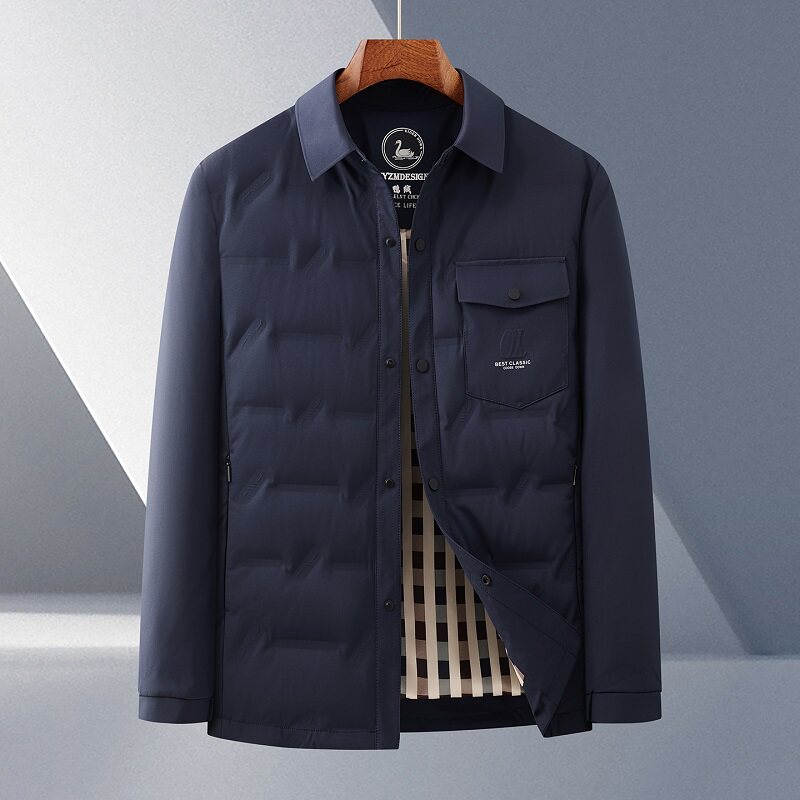 冬季轻薄羽绒服男士商务休闲秋冬新款加厚保暖修身夹克J233P180,男装羽绒服,星座804（原QT730）