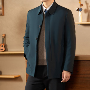 跑量款25年秋冬中老年男士纯色商务羽绒服薄款XZ804/M3708P105图片