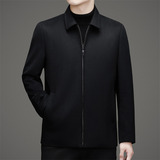 中老年纯色外套秋季新款高品质羊毛毛尼夹克M817P160适合贴牌，男装夹克，星座804（原QT730）