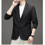 夏季西服皮肤衣商务冰丝超薄防晒西装单件上衣M2426P93黑色，男装西服套装，星座804（原QT730）