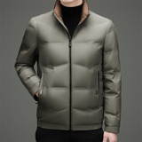 冬季立领商务羽绒服绣标中老年保暖外套XZ804/M6902P205，男装羽绒服，星座804（原QT730）