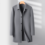 秋冬商务休闲翻领呢子双面呢羊毛大衣男中长款33013P230挂拍，男装毛呢大衣，星座804（原QT730）