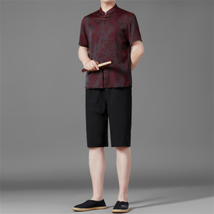 夏季唐装套装高端男士中老年风新中式汉服MB5108P115图片