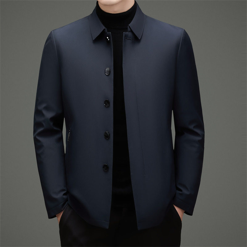 冬季高品中老年纯色商务羽绒服貂绒内胆可拆M5188P235,男装羽绒服,星座804（原QT730）