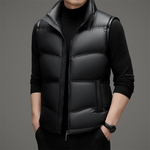 黑金款冬季加厚保暖背心男士羽绒马甲白鸭绒XZ804/M6705P170，男装羽绒服，星座804（原QT730）