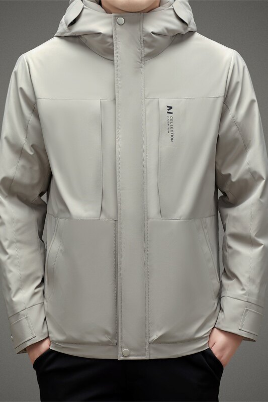 中老年男士连帽白鸭绒商务羽绒服冬季宽松外套XZ804/M9793P260,男装羽绒服,星座804（原QT730）