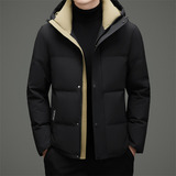冬季新标高充绒连帽纯色简约羽绒服面包服XZ804/M6921P310，男装羽绒服，星座804（原QT730）