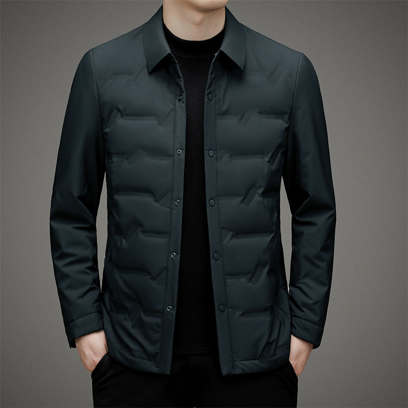 男士商务休闲轻薄羽绒服秋冬新款加厚保暖修身夹克G2210P115藏青,男装羽绒服,星座804（原QT730）