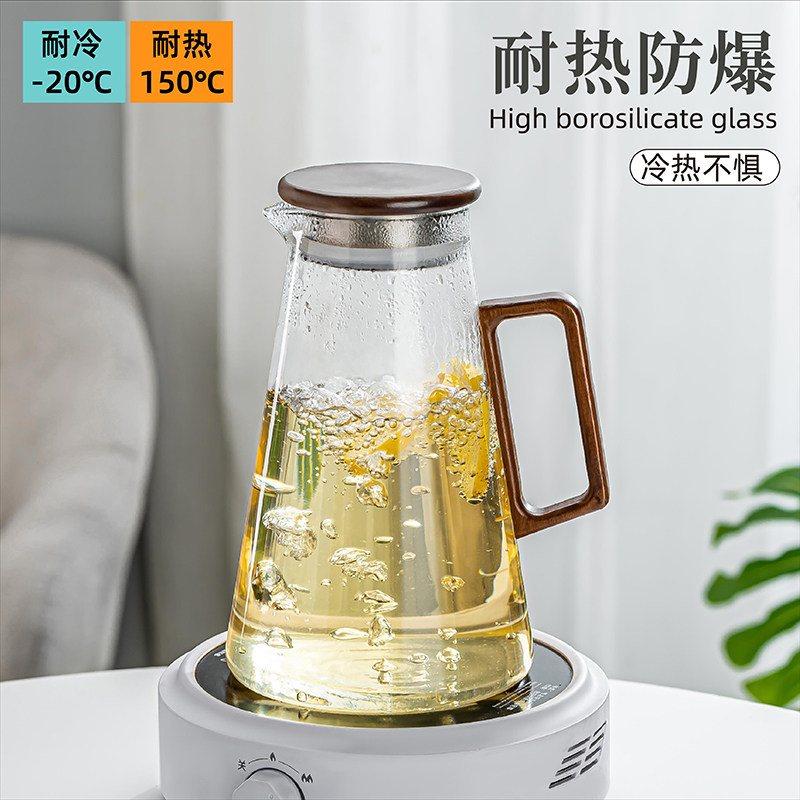 高硼硅耐高温泡茶玻璃冷水壶套装图片